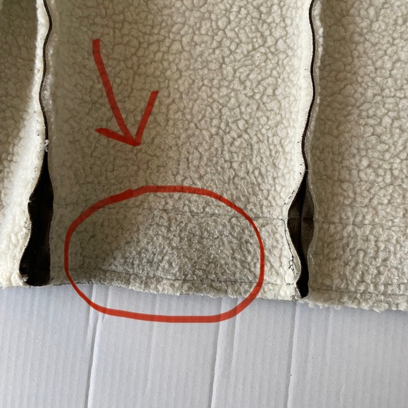 J.O.A. Olive Bomber Jacket withShearling Collar Faux Suede Sherpa Moto Cabincore - Picture 6 of 14